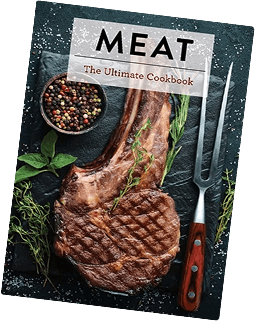 Cutting board with fresh herbs and meat, representing the Adal Meat blog